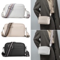 Miniatyrbild 2 av 11: Crossbody-väska för kvinnor Klassisk axelremsväska med brett band Crossbody-väska med dragkedja Black