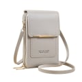 Miniatyrbild 1 av 11: RFID-läderväska Touch Screen Telefonväska Crossbody Damväska Grey