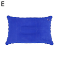 Miniatyrbild 11 av 11: Bärbar uppblåsbar sovkudde rektangulär flockningskudde Royal blue One-size