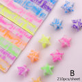 Miniatyrbild 1 av 11: QAOlDH 210 ark Luminous Origami Stjärnor Papper Färgglada Handgjorda B 210pcs