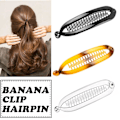 Miniatyrbild 4 av 11: Banan hårklämma kornvridning kam klämma grepp glid fisk banan black One-size