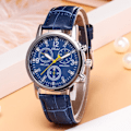 Miniatyrbild 10 av 11: Herr Läder Militär Casual Analog Kvarts Armbandsur MODE brown One-size