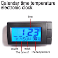 Miniatyrbild 5 av 11: 2-i-1 Digital LCD Elektronisk Klocka Termometer Bilklocka Noctilucent Dec ` red 1pcs