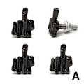 Miniatyrbild 1 av 11: ZXCVWWE Universal Nummerplåt Bultar,Mellan Flip Off Finger Up Black 4pcs