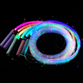 Miniatyrbild 9 av 11: Färgglad LED-ljusblixtpiska Fiberpiska Festtillbehör 360 grader All black handle one size