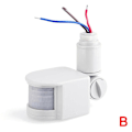 Miniatyrbild 1 av 11: PIR Rörelsesensor Brytare Säkerhet Infraröd installera Lätt I8T4 180 white 85 to 265V
