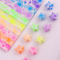 Miniatyrbild 5 av 11: QAOlDH 210 ark Luminous Origami Stjärnor Papper Färgglada Handgjorda B 210pcs