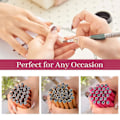 Miniatyrbild 5 av 11: 26-delad DIY-nagelkonststämpelpenna-set, konstpunkteringsverktygssats för pink01 26pcs