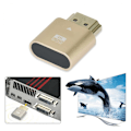 Miniatyrbild 2 av 11: 4K UHD DDC EDID HDMI Dummy Adapter Virtuell Plug Headless Display gold One-size