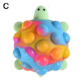 Miniatyrbild 11 av 11: Pop It Fidget Toy 3Dstylish Kawaii Turtle Pinch Ball Silicone Pu blue-yellow one size