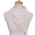 Miniatyrbild 8 av 11: Hollow Tofs Scarf Mode Spets Triangel Bredd Scarf Dam Grac coffee one-size