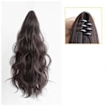 Miniatyrbild 4 av 11: Lockigt Hår Ponytail Extensions Hårpiece Dragsko Hår PonyTai light brown 25cm
