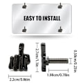 Miniatyrbild 7 av 11: ZXCVWWE Universal Nummerplåt Bultar,Mellan Flip Off Finger Up Black 4pcs