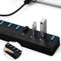 Miniatyrbild 4 av 11: Hub Splitter Extender 7-port Usb3.0 Adapter Höghastighets Splitter Notebook En-till-fyra Extender 3 R1u2