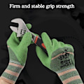 Miniatyrbild 11 av 11: 1 par skyddande säkerhetshandskar för arbete, färgning, nylon, mekanikerhandskar U4L8 army green 1 pair