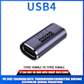 Miniatyrbild 4 av 11: 100W 40Gbps USB-C till USB-C-adapter Typ C Snabbladdningskonverter Female to Female one-size