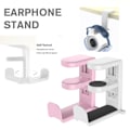 Miniatyrbild 4 av 11: Universellt Hörlursställ PC Gaming Bord Skrivbordsklämma Fäste Hörlursställ Hållare Rack A6d4 pink one-size