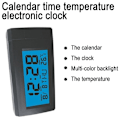 Miniatyrbild 9 av 11: 2-i-1 Digital LCD Elektronisk Klocka Termometer Bilklocka Noctilucent Dec ` red 1pcs
