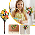 Miniatyrbild 4 av 11: Påskäggsblomdekoration - Simulerad grön lövvas, gren