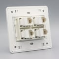 Miniatyrbild 8 av 11: Vägguttag Nätverk Ethernet LAN CA Uttag Panel Frontplatta whiteB 86mm*86mm