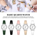 Miniatyrbild 2 av 11: Basic Quartz Watch Dam Small Square Armbandsur Läder Student Black One size
