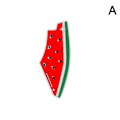Miniatyrbild 8 av 11: Vattenmelonsemalj-nål, Vattenmelonsemalj-nål Palestina Brosch Pi style1 One size