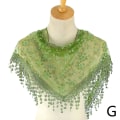 Miniatyrbild 1 av 11: Hollow Tofs Scarf Mode Spets Triangel Bredd Scarf Dam Grac green one-size