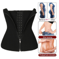 Miniatyrbild 4 av 11: Bastu svettbälte för viktminskning Neopren waist trainer Body Sha blackS S