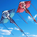 Miniatyrbild 9 av 11: 140 cm Tecknad Dinosaurie Drake med Linsnurra Flygande Barnleksak F4W7 100m line random color 1pcs