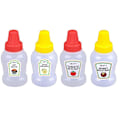 Miniatyrbild 7 av 11: 2/4x mini tomatketchup flaska bärbar sås salladsdressing Sq 4pcs 4pcs
