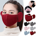 Miniatyrbild 10 av 11: Ansiktsskydd med öronvärmare Vindtät Bandana Öronmuffar Varm Mask Vinter A7G3 Gray One size