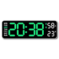 Miniatyrbild 1 av 11: Med kalenderdatum Temperatur LED Stor Display USB Digital Väggklocka R9 White shell green light 1pcs