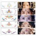 Miniatyrbild 5 av 11: Ögonbrynsstickers för flickor, festivalframträdanden, Hanfu-panna C SET  5pcs