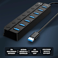 Miniatyrbild 5 av 11: Hub Splitter Extender 7-port Usb3.0 Adapter Höghastighets Splitter Notebook En-till-fyra Extender 3 R1u2