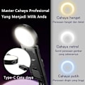 Miniatyrbild 5 av 11: Uppladdningsbar Spegel Fyllnadsljus Live Beauty LED Multi Level Justerbar Round black 1pcs