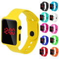 Miniatyrbild 3 av 11: Mode fyrkantig LED digital watch Unisex silikon armband handled Blue One size