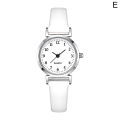 Miniatyrbild 1 av 11: Basic Quartz Watch Dam Small Square Armbandsur Läder Student White One size