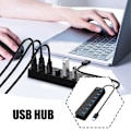 Miniatyrbild 3 av 11: Hub Splitter Extender 7-port Usb3.0 Adapter Höghastighets Splitter Notebook En-till-fyra Extender 3 R1u2