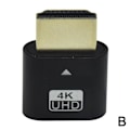 Miniatyrbild 1 av 11: 4K UHD DDC EDID HDMI Dummy Adapter Virtuell Plug Headless Display Emulator NY black One-size