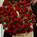 Miniatyrbild 7 av 11: Handgjord virkad blomsterbukett filt stickad I6U4 bomull E5G8