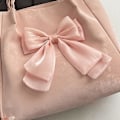 Miniatyrbild 10 av 11: Snygg axelväska med rosett, mångsidig och avslappnad handväska, totebag för kvinnor Pink One size