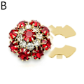 Miniatyrbild 1 av 11: Rhinestone Knappöverdrag, Kristallknappöverdrag för Skjortor, Deta Golden red 1pcs