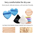 Miniatyrbild 3 av 11: Triangelformad Sammetspuderpuff Mjuk Torr & Våt Kosmetisk Puff Makeup Sp Triangular  1pcs