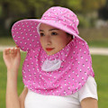 Miniatyrbild 3 av 11: Ansiktsskydd Teplockningshatt Fullt Ansikte Solskydd Hatt Sommar PinkA 1pcs