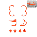 Miniatyrbild 10 av 11: Propellerskydd för DJI Neo Protection Kit*1set Anti-kollision Hot J2 R9R7 E8J7 grey For DJI Neo
