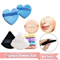 Miniatyrbild 2 av 11: Triangelformad Sammetspuderpuff Mjuk Torr & Våt Kosmetisk Puff Makeup Sp Triangular  1pcs