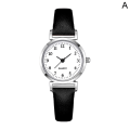 Miniatyrbild 1 av 11: Basic Quartz Watch Dam Small Square Armbandsur Läder Student Black One size