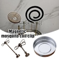 Miniatyrbild 3 av 11: Magnetisk Myggspiralhållare Askfat Bas Hem Rökelse Mosqui I 3pcs