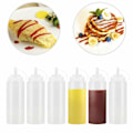 Miniatyrbild 11 av 11: 1/3 st Plast Genomskinlig Kläm Kläm Såsflaska Mayo Dispenser whiteA 240ml