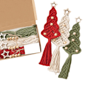 Miniatyrbild 10 av 11: Macrame Kit Christmas Tree Decoration 3 Set Christmas Tree Craft B 1set